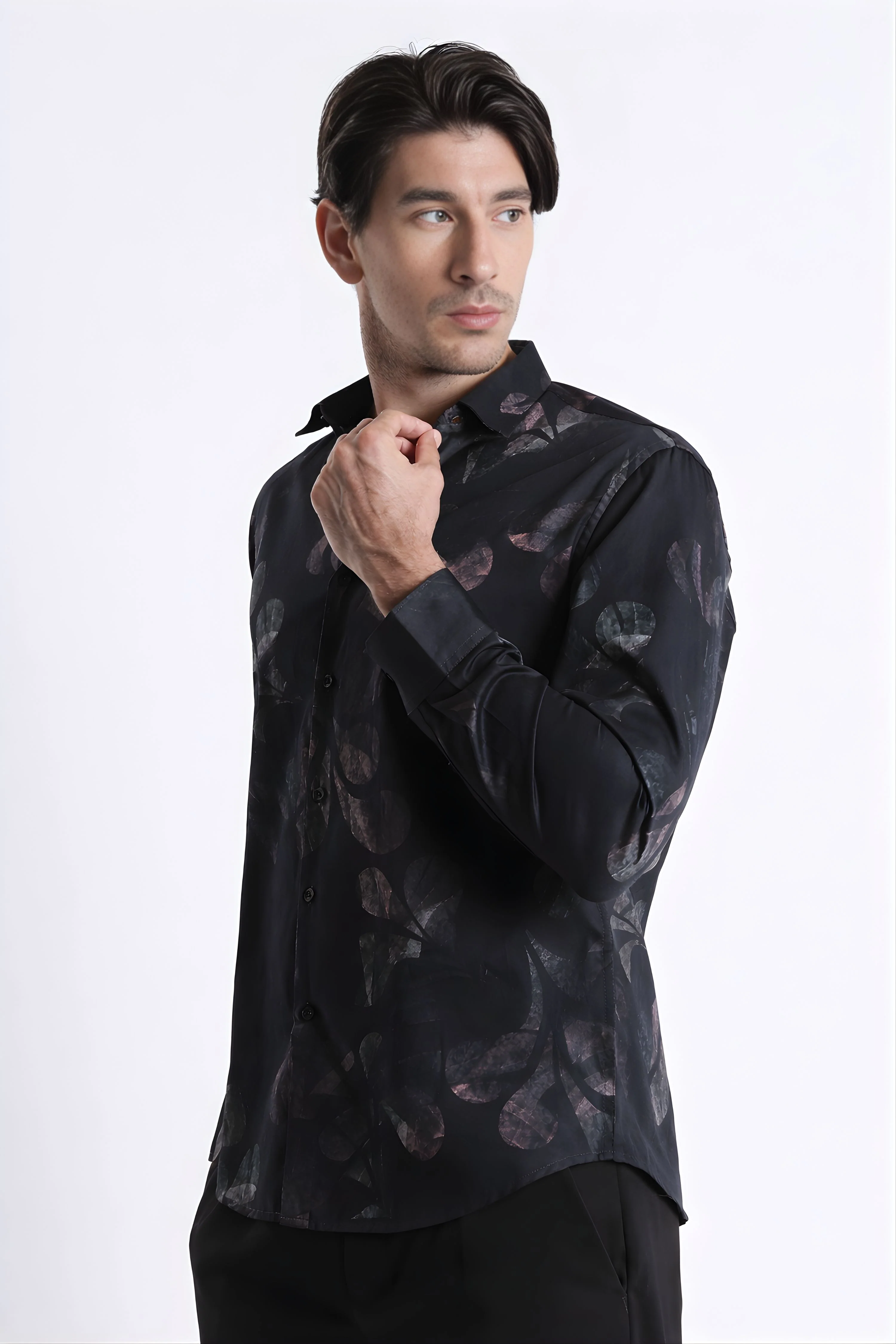 Men Refined Floral Digital Print Shirt - Image 5
