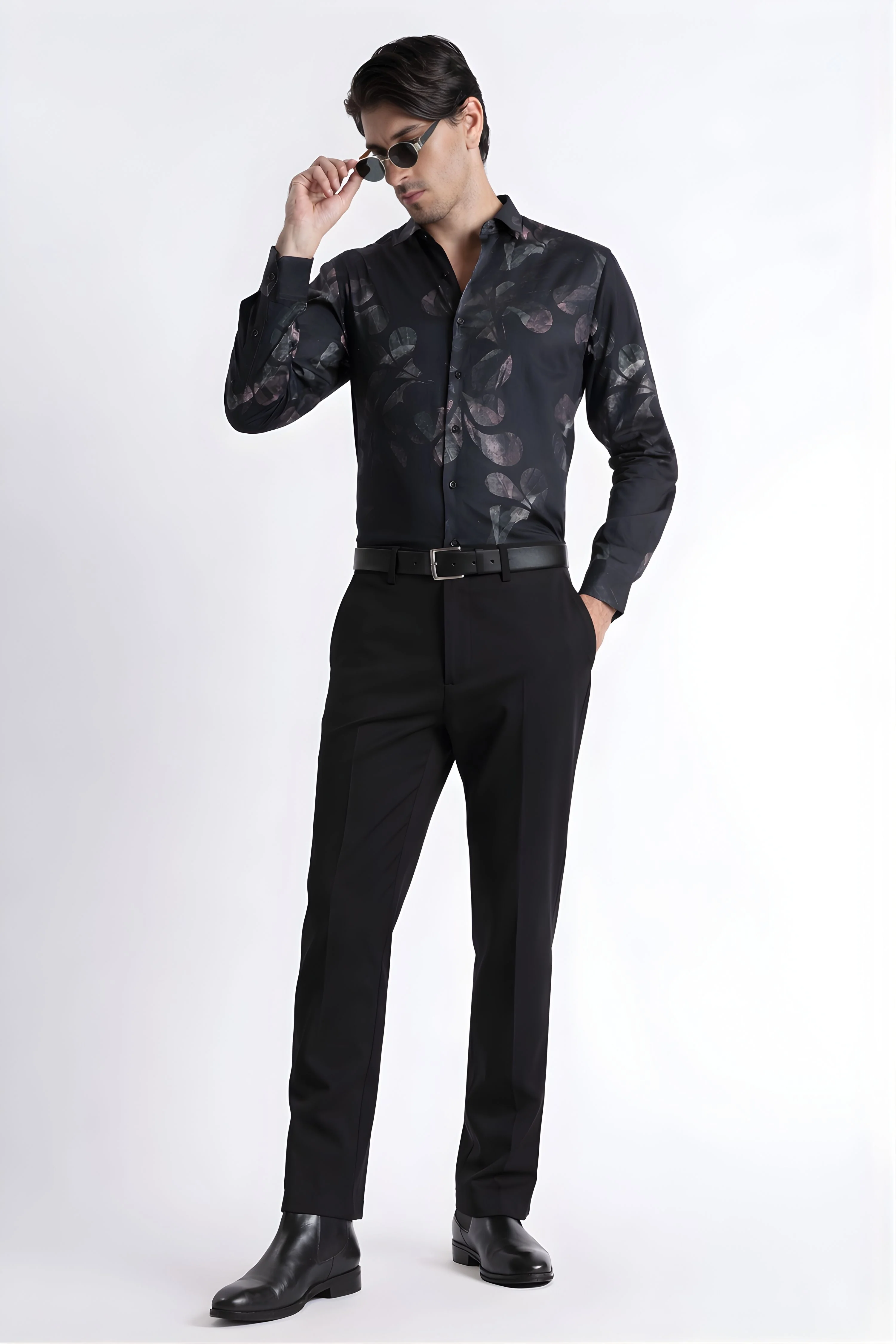 Men Refined Floral Digital Print Shirt - Image 8