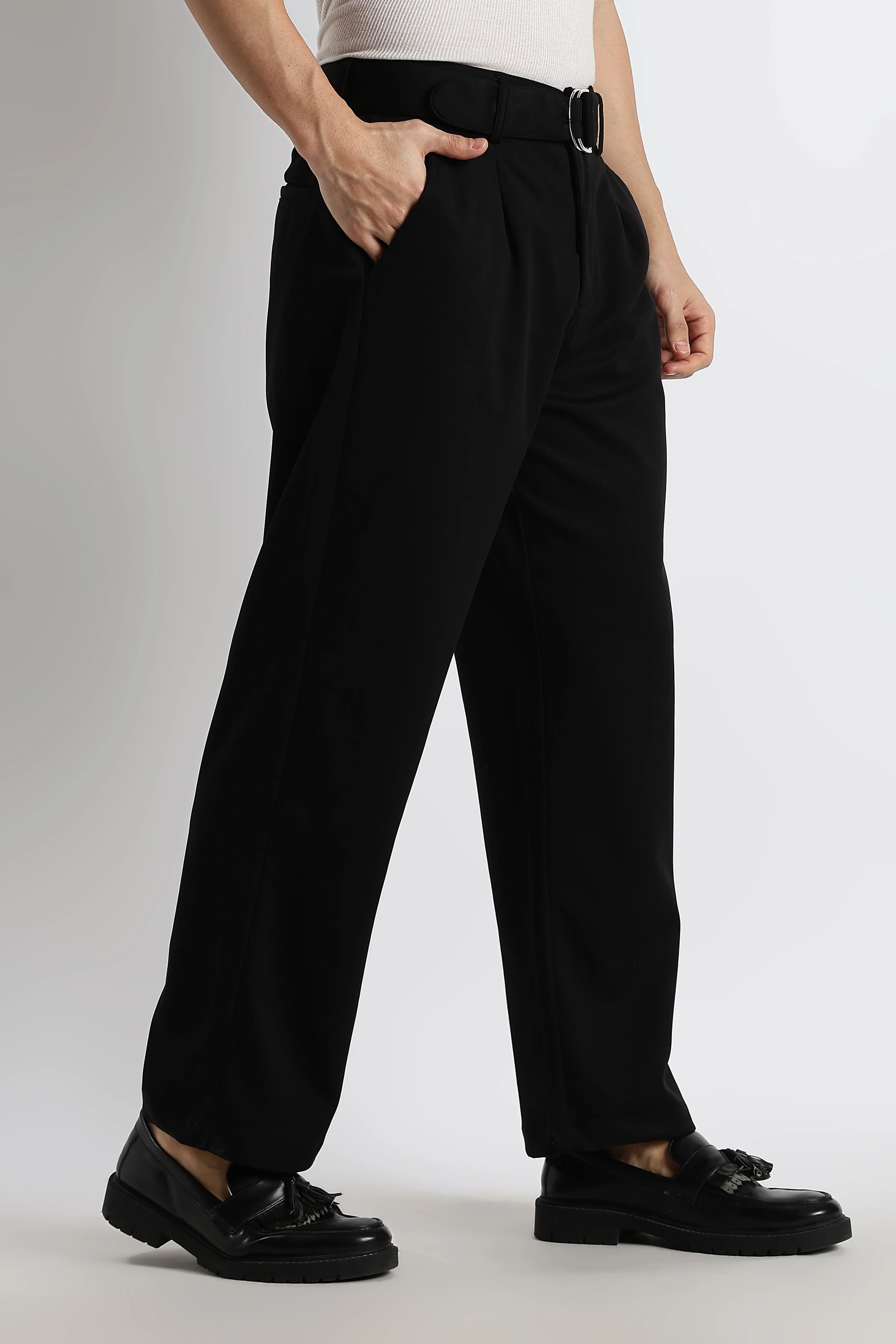 Men Relaxed Korean Pants