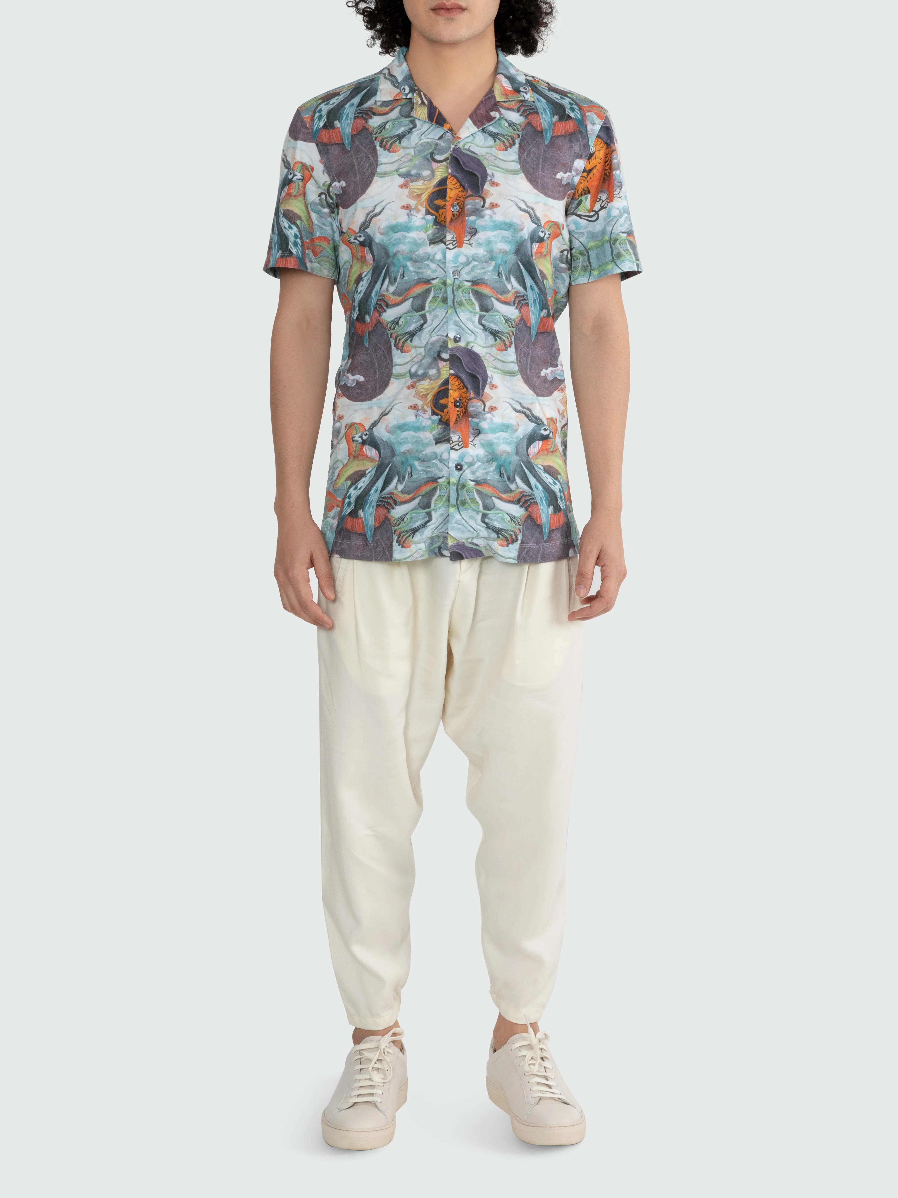 Men Retro Galactic Resort Shirt - Image 3