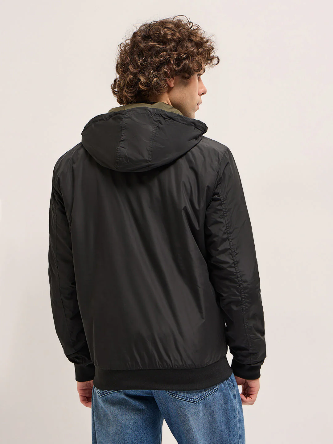 Men Reversible Back and Army Green Jacket - Image 2