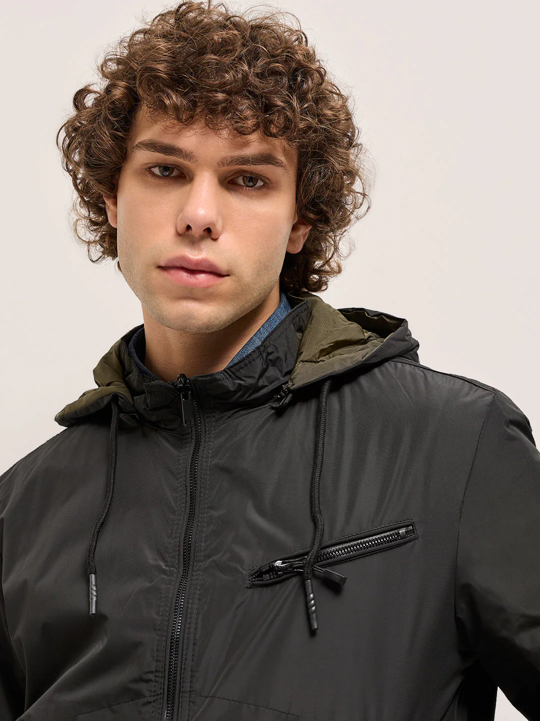 Men Reversible Back and Army Green Jacket - Image 5