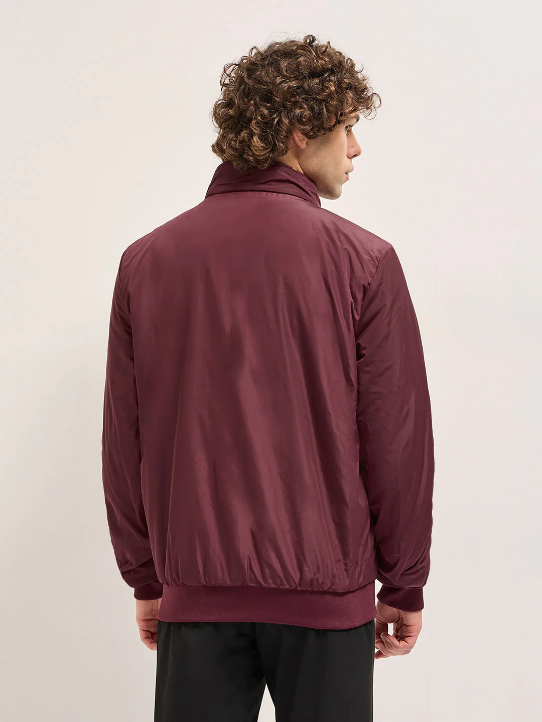 Men Reversible Navy and Maroon Jacket - Image 2