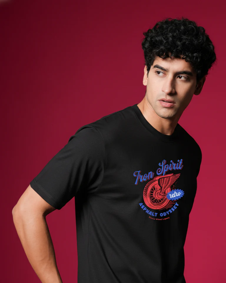 Men Round Neck Cotton T-Shirt - Image 5