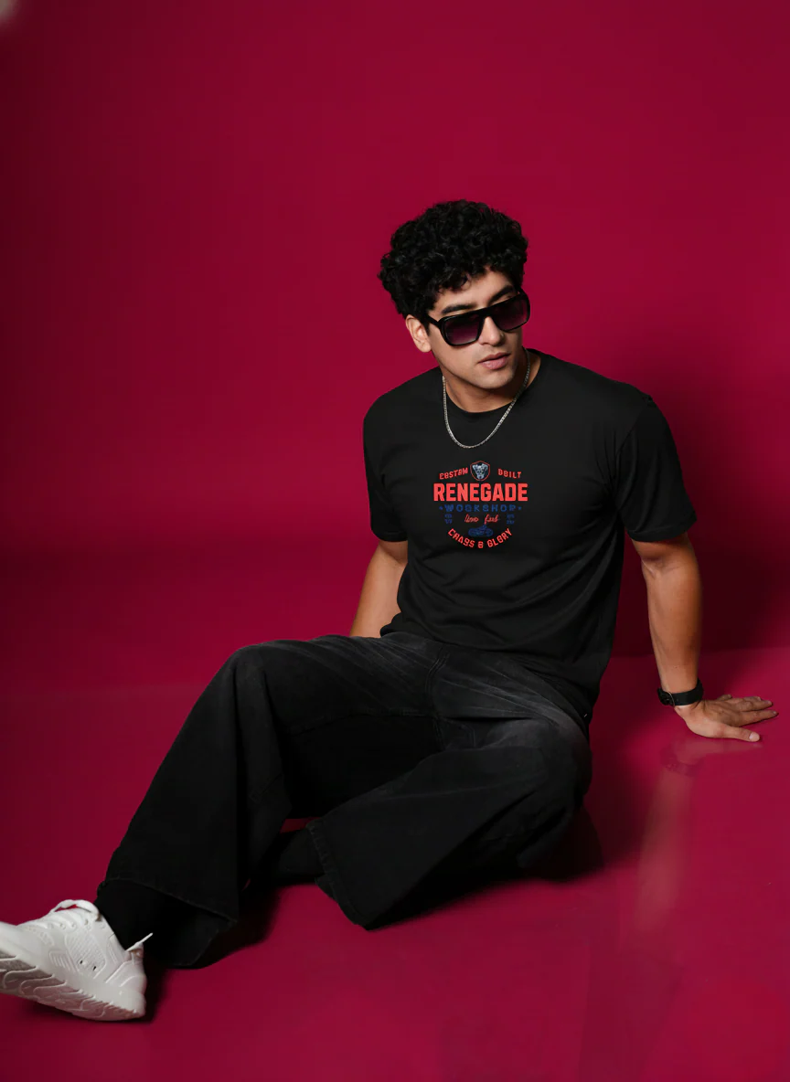 Men Round Neck Cotton T-Shirt - Image 2