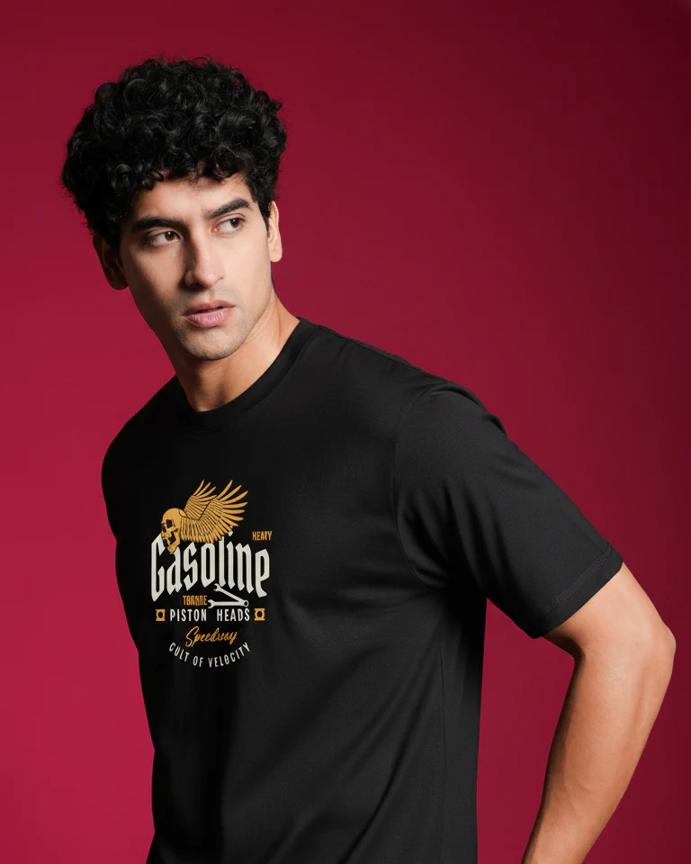 Men Round Neck Cotton T-Shirt - Image 2