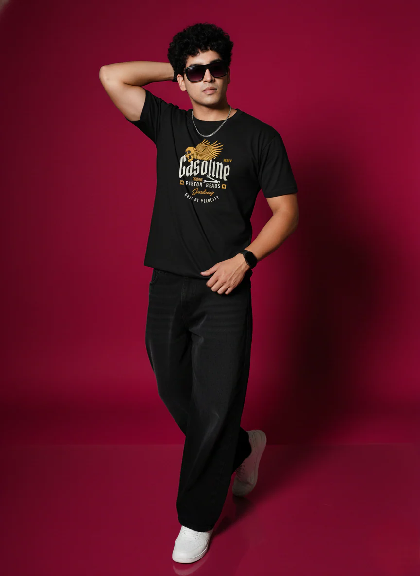 Men Round Neck Cotton T-Shirt - Image 5