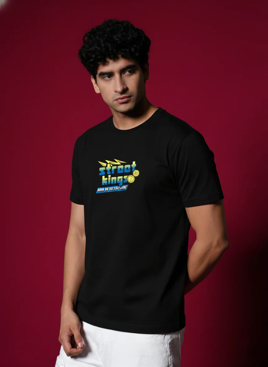 Men Round Neck Cotton T-Shirt - Image 3