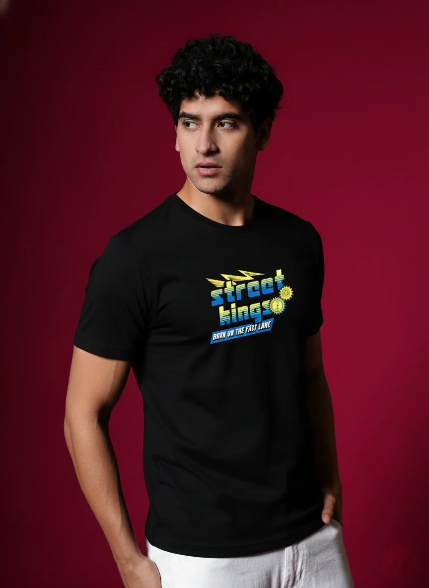 Men Round Neck Cotton T-Shirt - Image 4