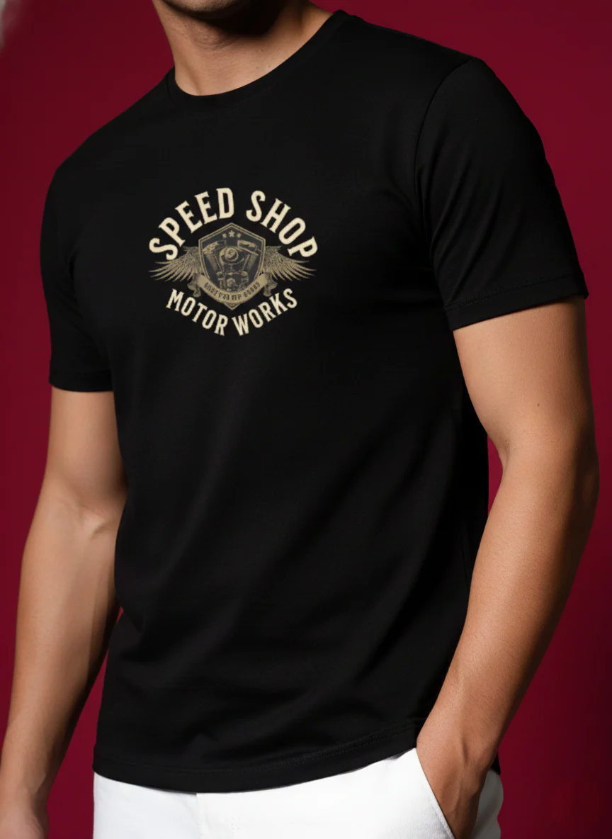 Men Round Neck Cotton T-Shirt - Image 5