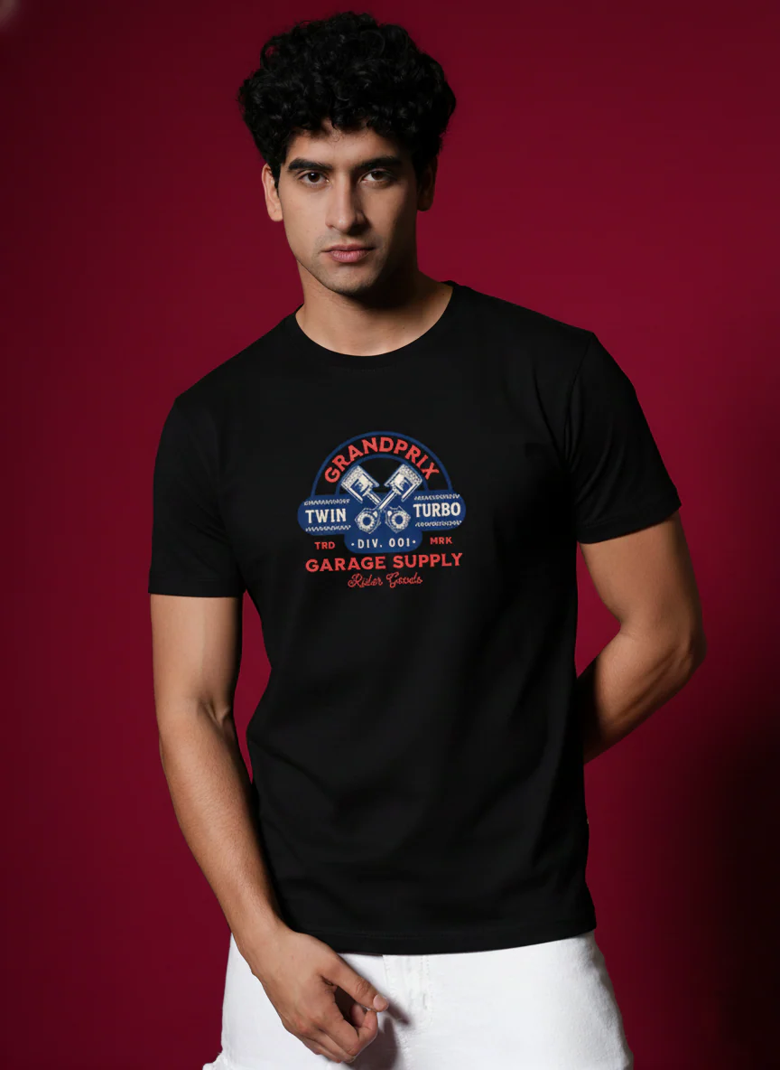Men Round Neck Cotton T-Shirt - Image 3