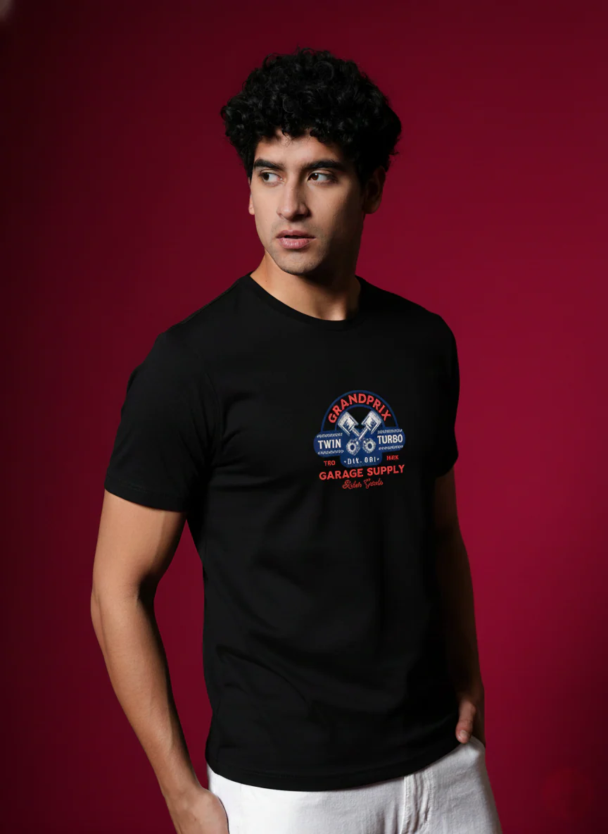 Men Round Neck Cotton T-Shirt - Image 4