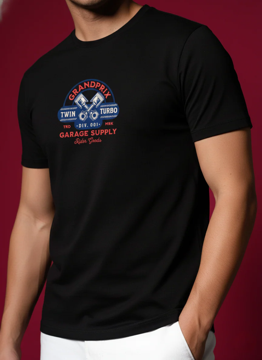 Men Round Neck Cotton T-Shirt - Image 5