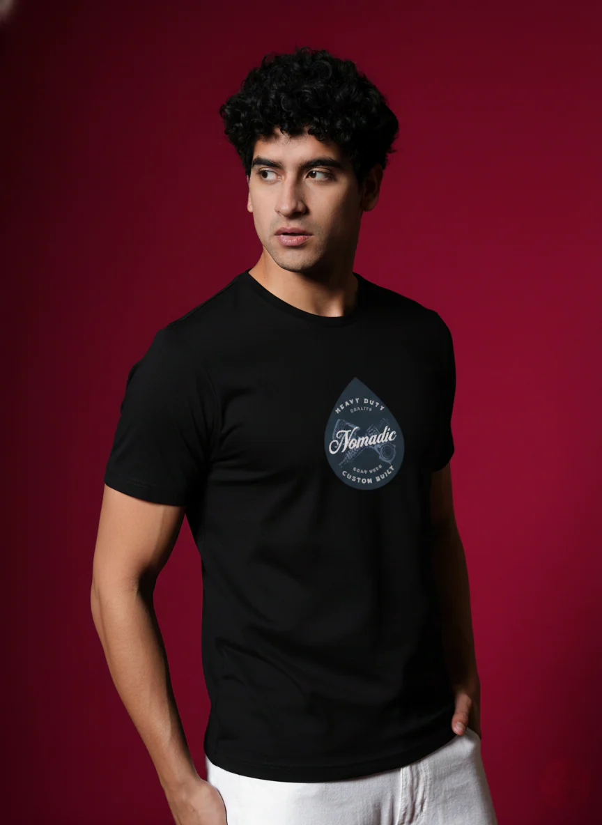 Men Round Neck Cotton T-Shirt - Image 3