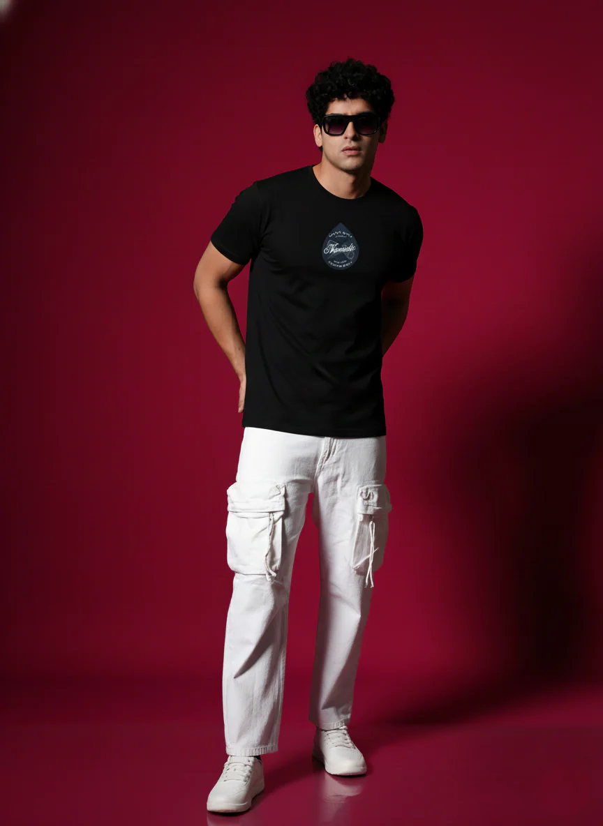 Men Round Neck Cotton T-Shirt - Image 5