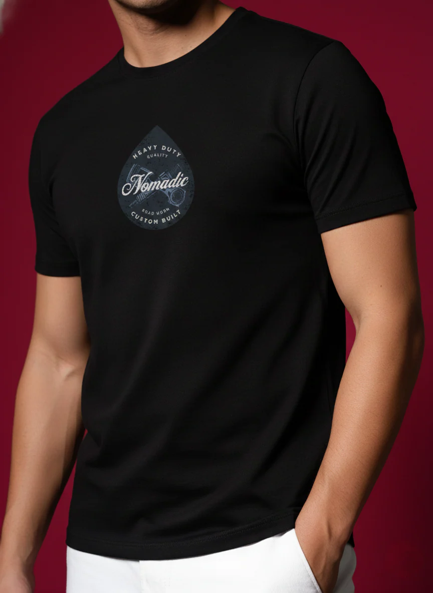 Men Round Neck Cotton T-Shirt - Image 6