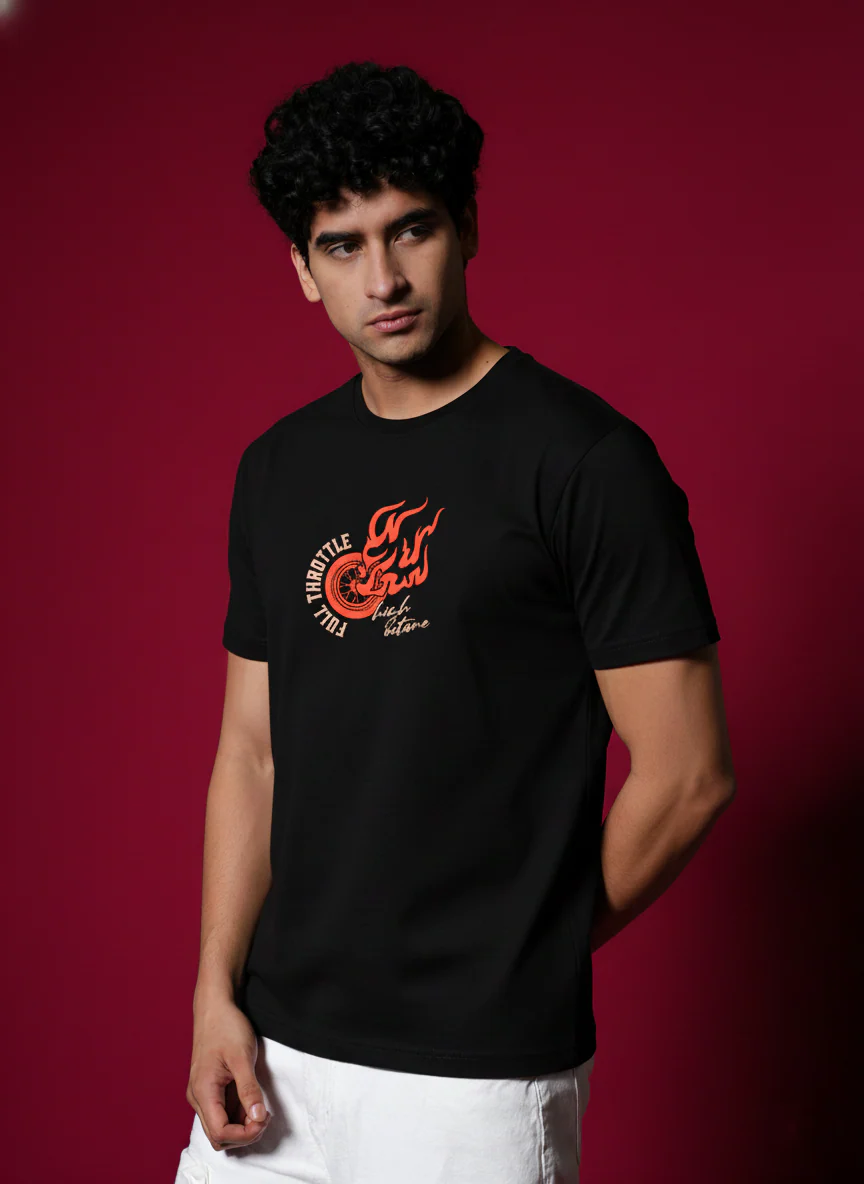 Men Round Neck Cotton T-Shirt - Image 3