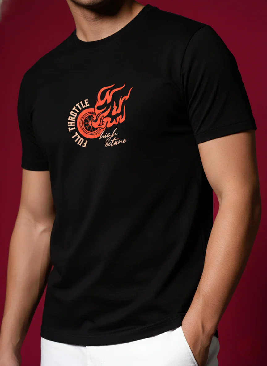 Men Round Neck Cotton T-Shirt - Image 5
