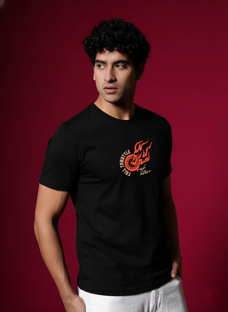 Men Round Neck Cotton T-Shirt - Image 6