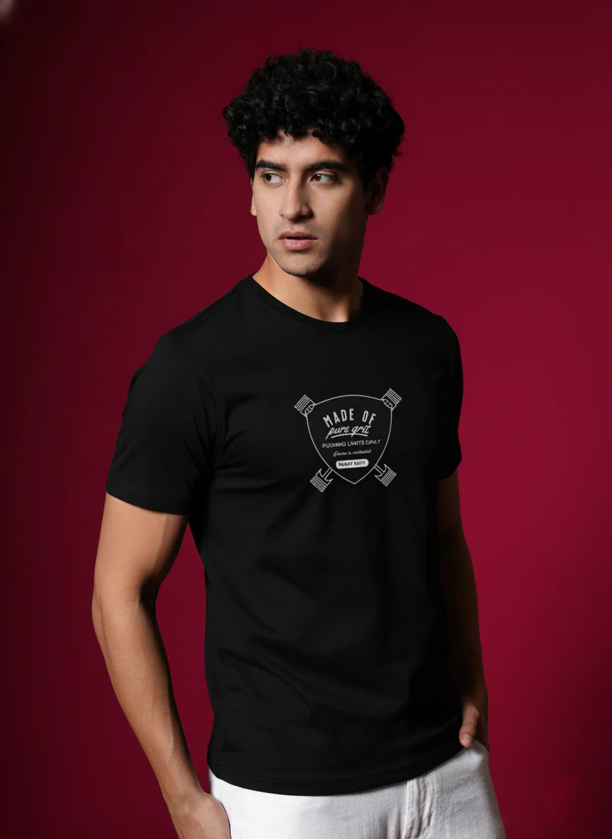 Men Round Neck Cotton T-Shirt - Image 7