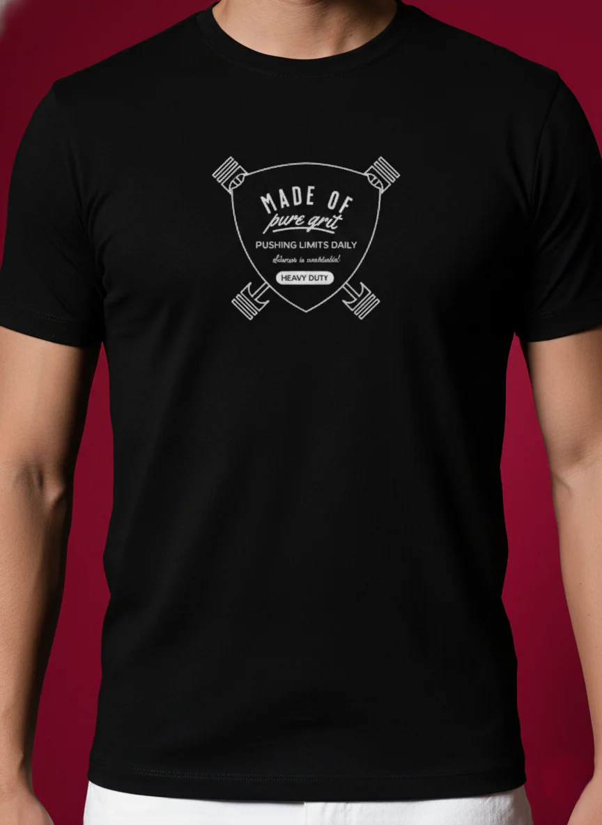 Men Round Neck Cotton T-Shirt - Image 9