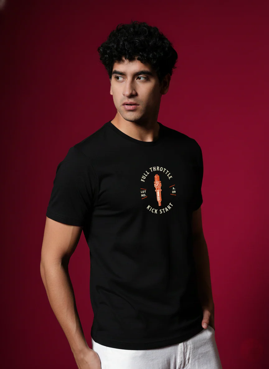 Men Round Neck Cotton T-Shirt - Image 3