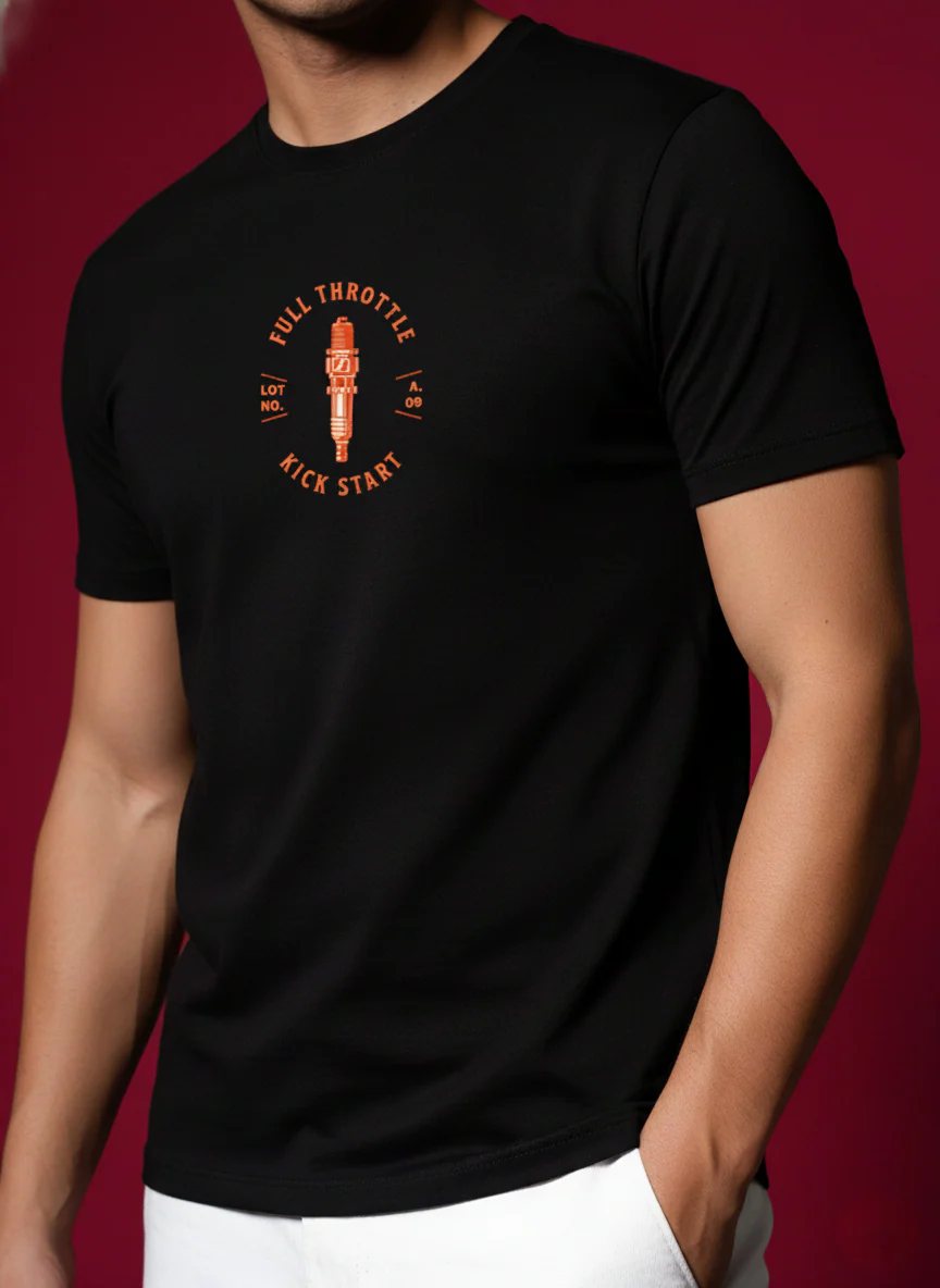Men Round Neck Cotton T-Shirt - Image 4