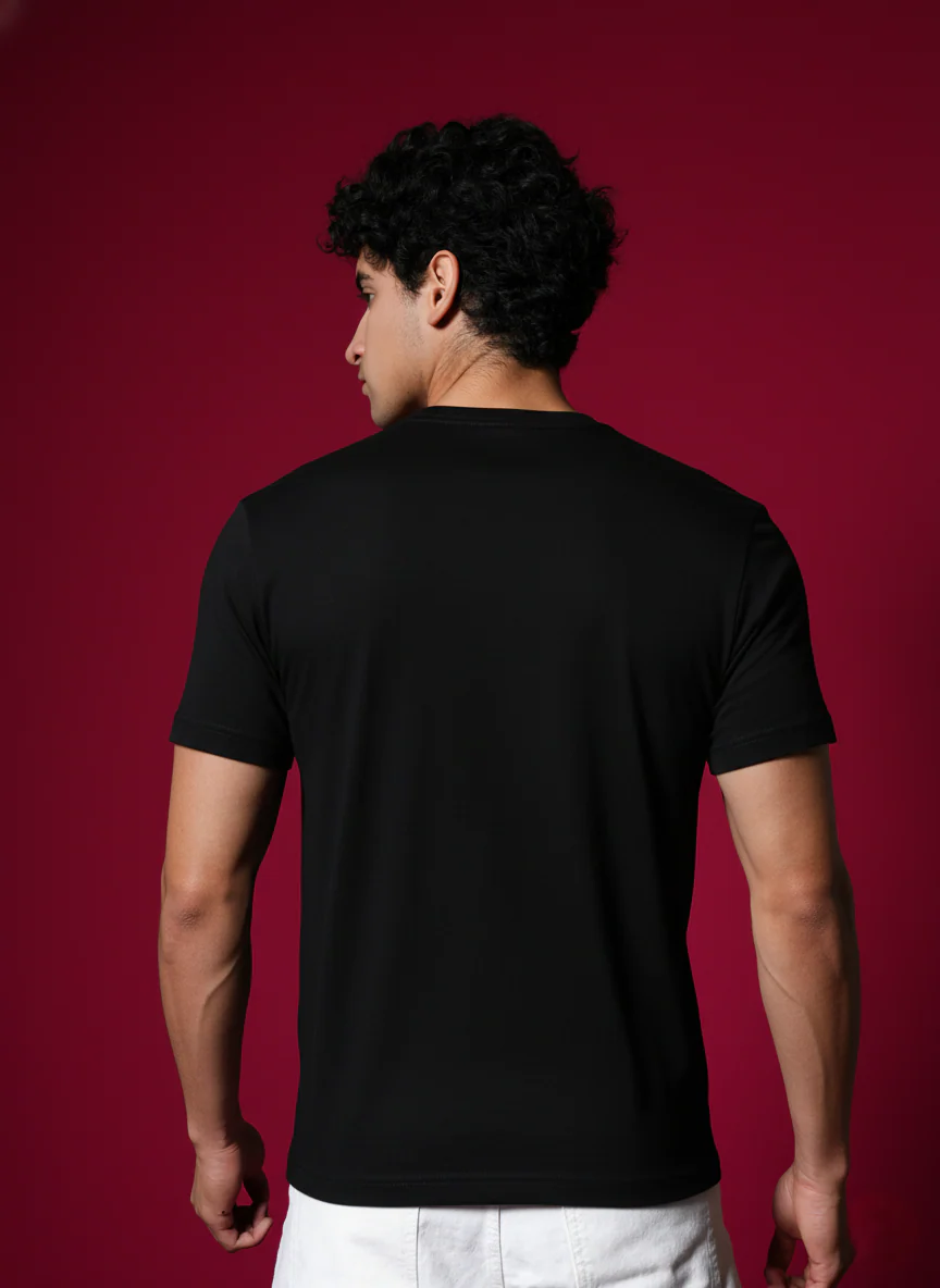 Men Round Neck Cotton T-Shirt - Image 5