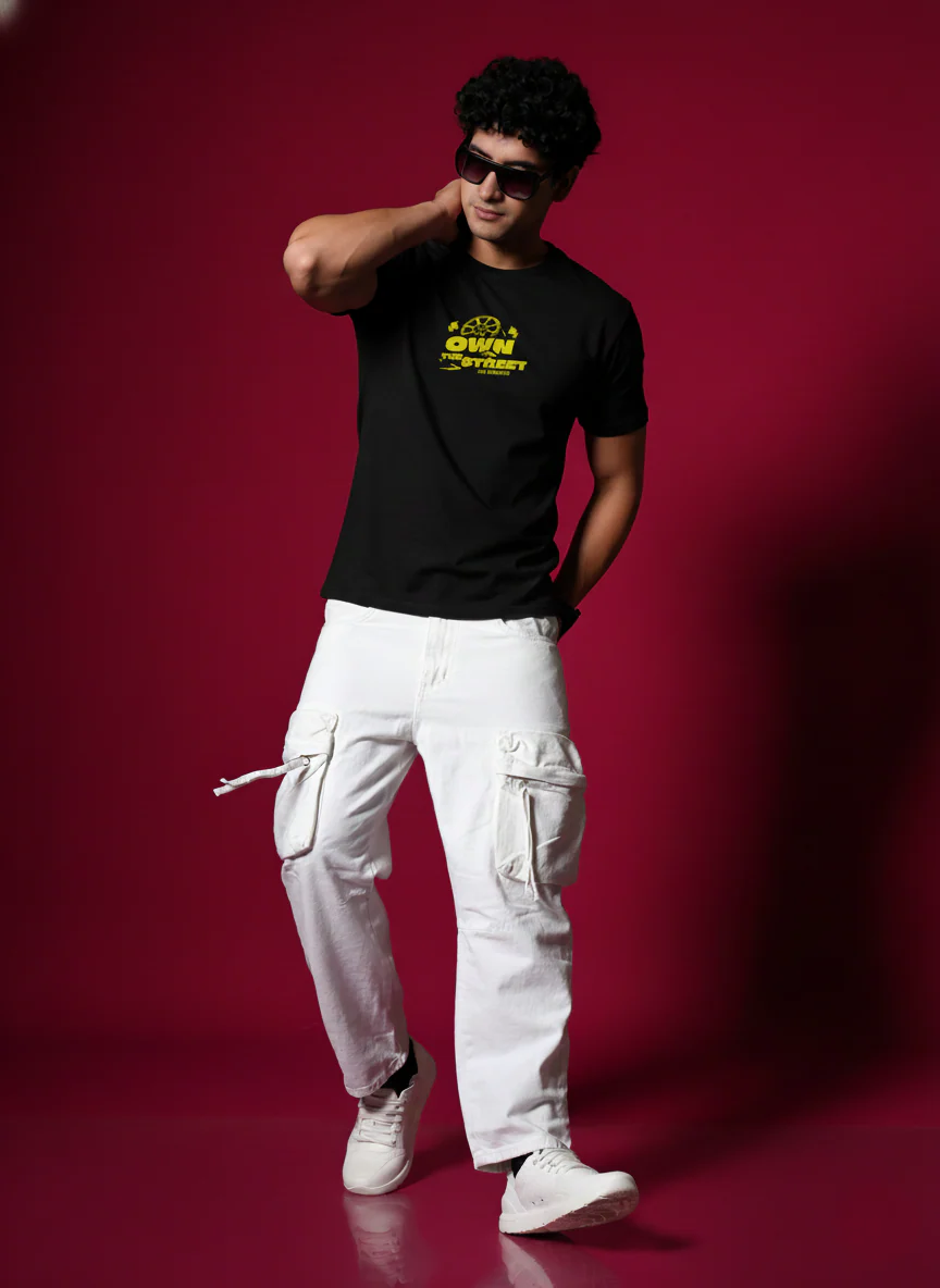 Men Round Neck Cotton T-Shirt - Image 3