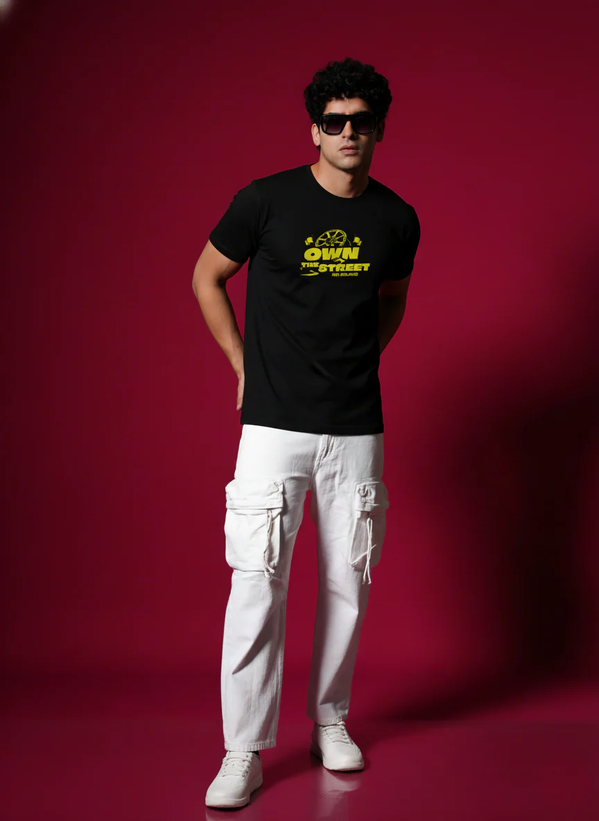 Men Round Neck Cotton T-Shirt - Image 5