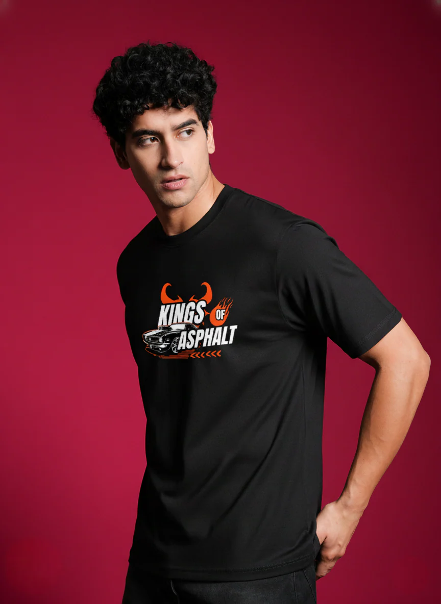 Men Round Neck Cotton T-Shirt - Image 2