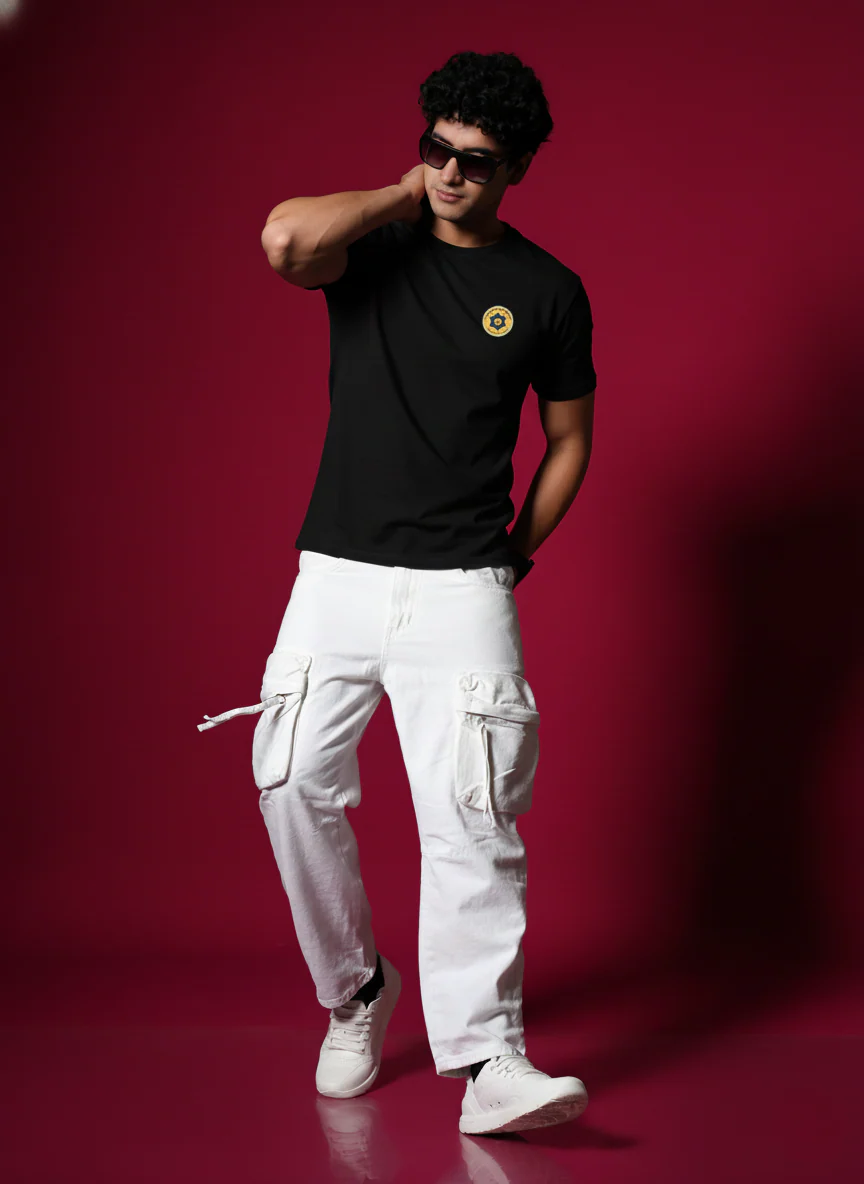 Men Round Neck Cotton T-Shirt - Image 2
