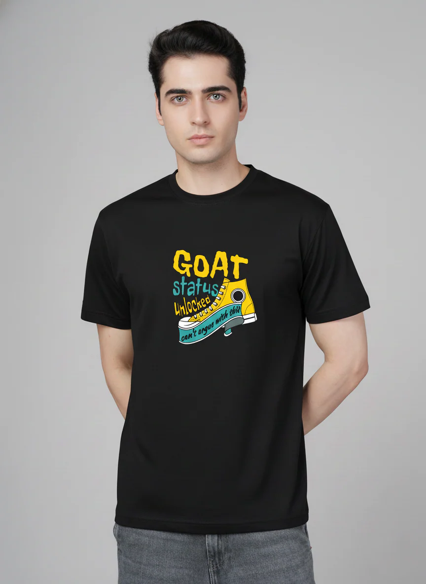 Men Cotton Black Printed Tshirt - Image 7