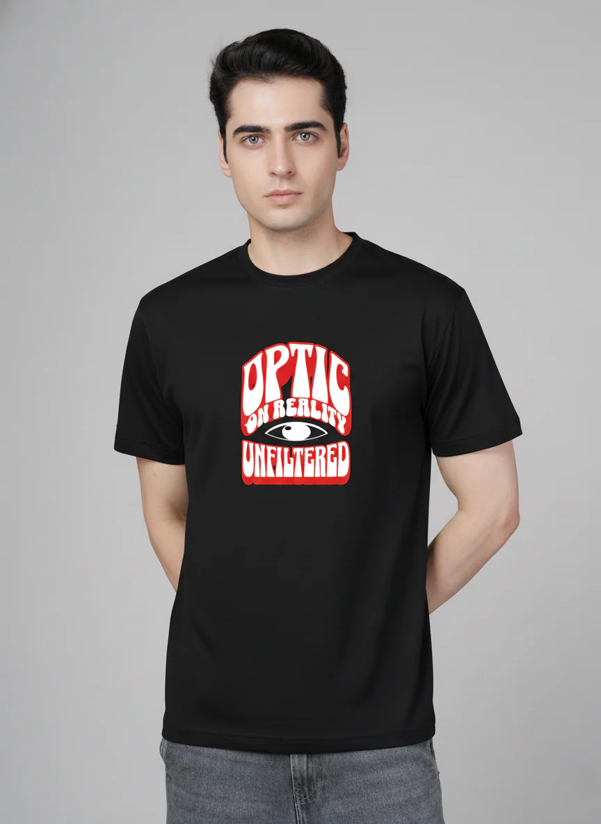 Men Cotton Black Printed Tshirt - Image 7