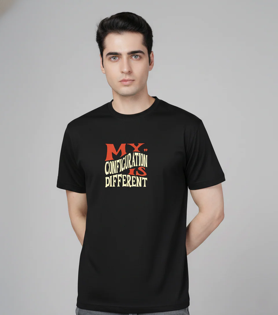 Men Cotton Black Printed Tshirt - Image 8