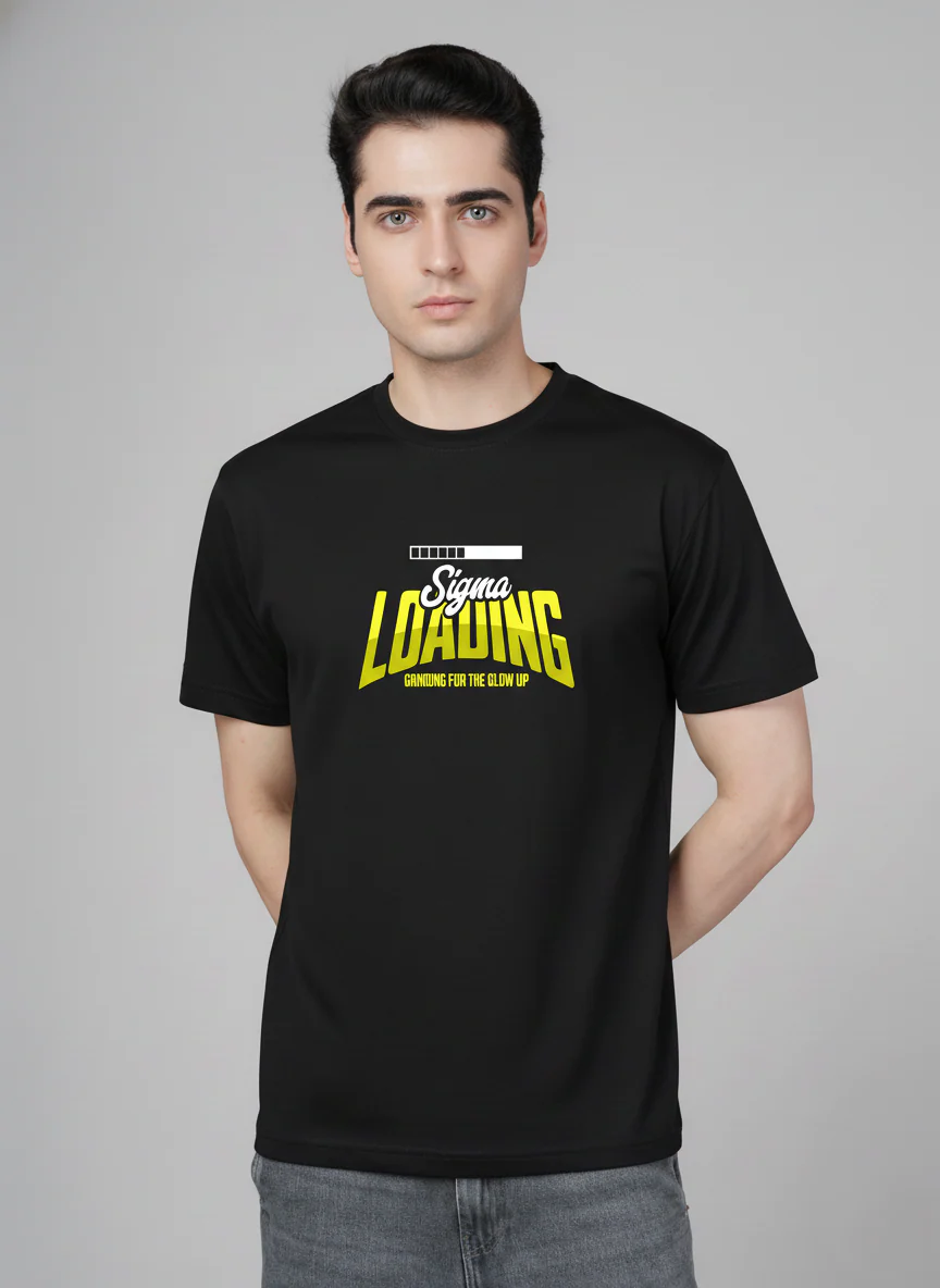 Men Cotton Black Printed Tshirt - Image 7