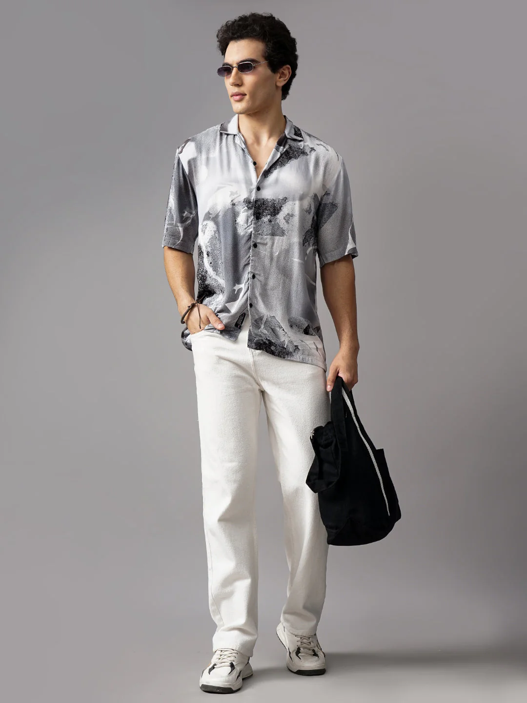 Men Rove Green Oversized Rayon Shirt - Image 7
