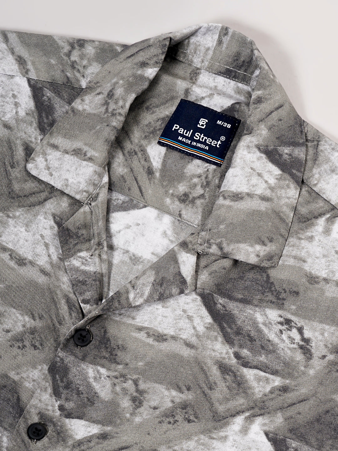 Men Rove Grey Oversized Rayon Shirt - Image 6