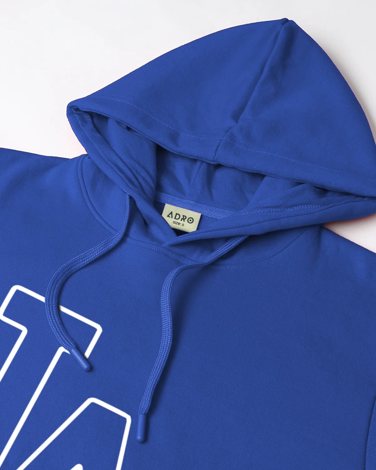 Men Royal Blue Printed Hoodie - Image 4