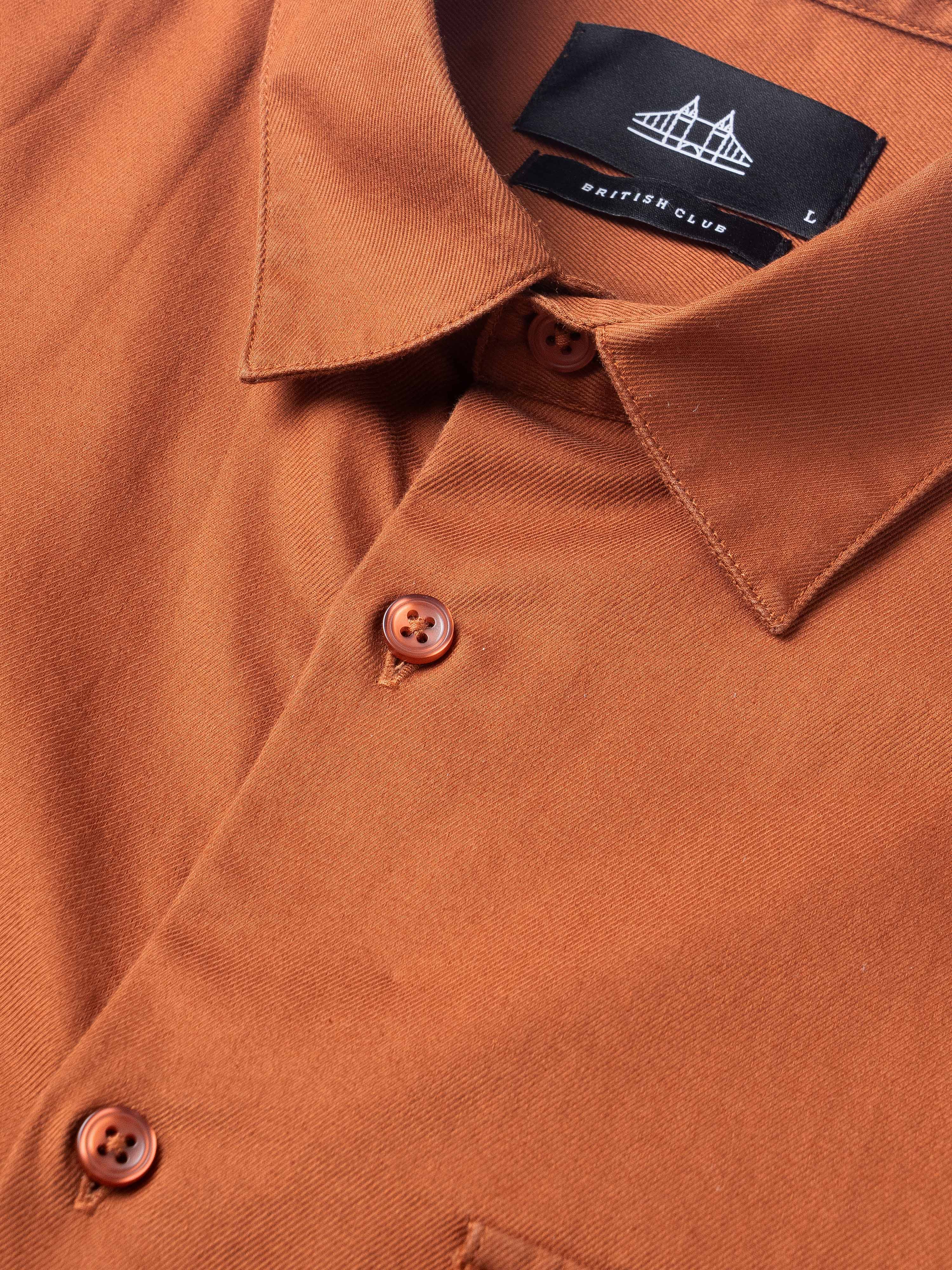 Men Rust Casual Shirt - Image 9