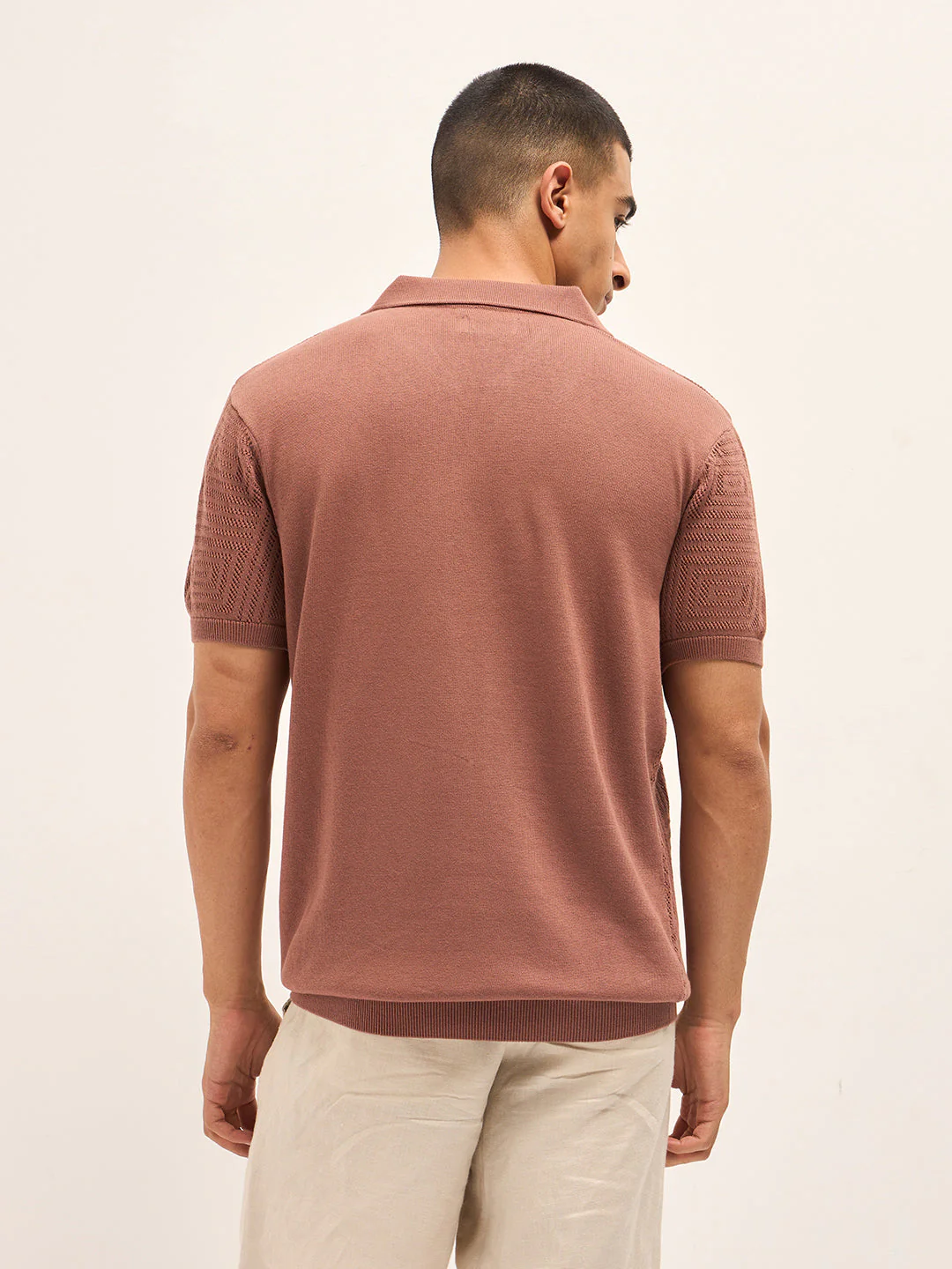 Men Rust Slim Fit Polo - Image 2