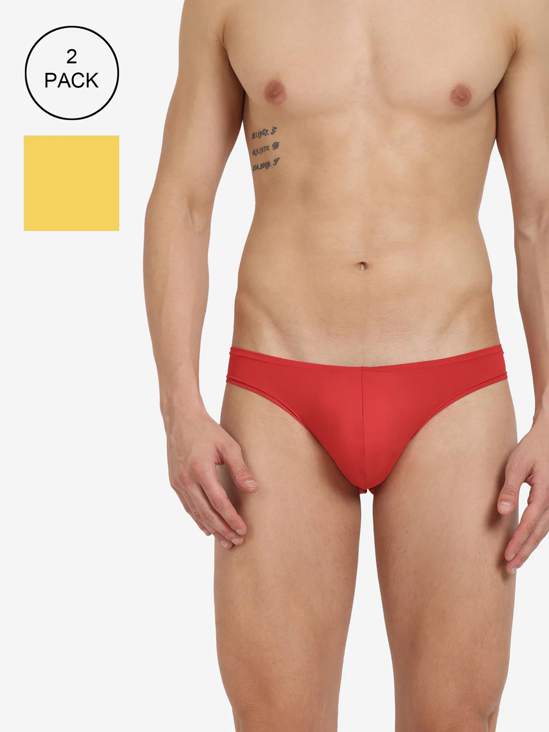 Men Semi-Seamless Featherlight Brief Pack of 2