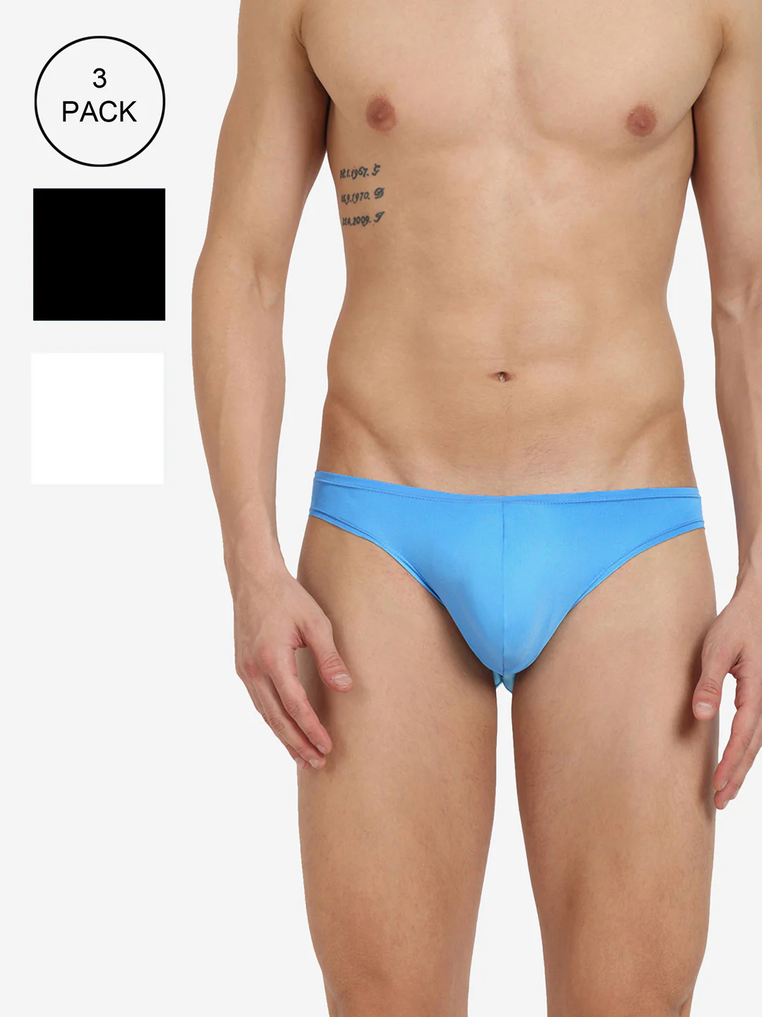 Men Semi-Seamless Featherlight Brief Pack of 3