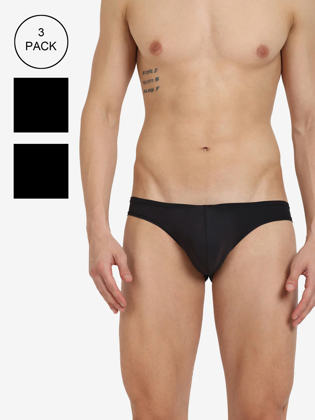 Men Semi-Seamless Featherlight Brief Pack of 3
