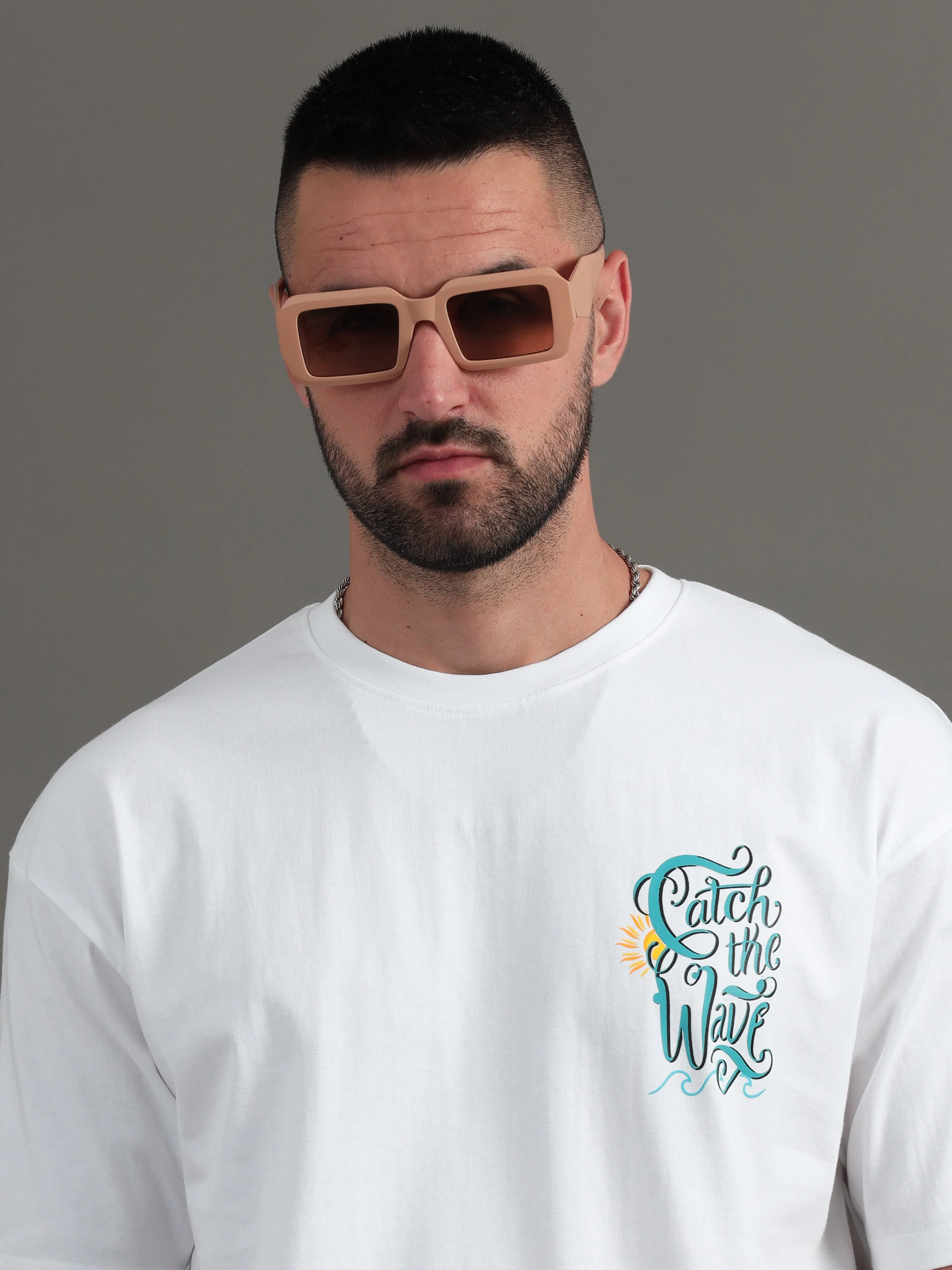 Men Shark Hunts Black Oversized T-Shirt - Image 6
