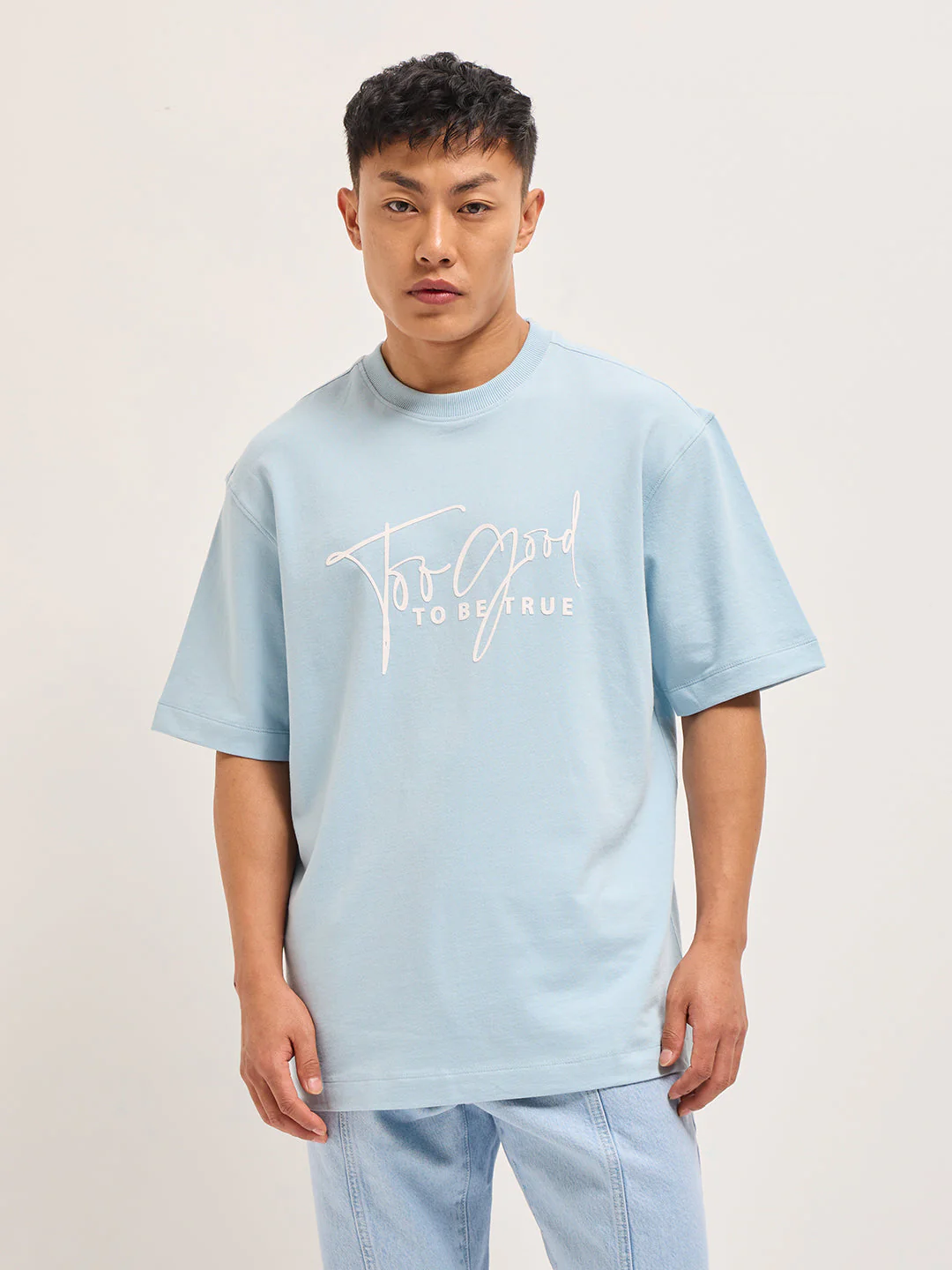 Men Shark Tank Limited Edition Sky Blue Crew Tee - Image 6
