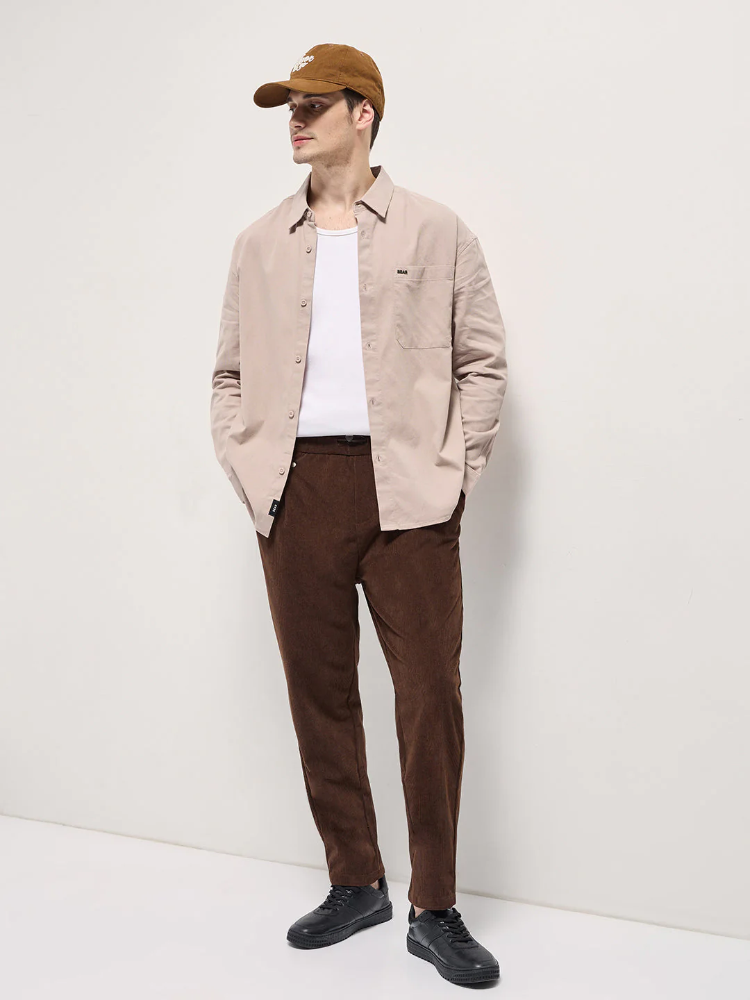 Men Shirt Pink Solid Relax Fit Overshirt - Image 4