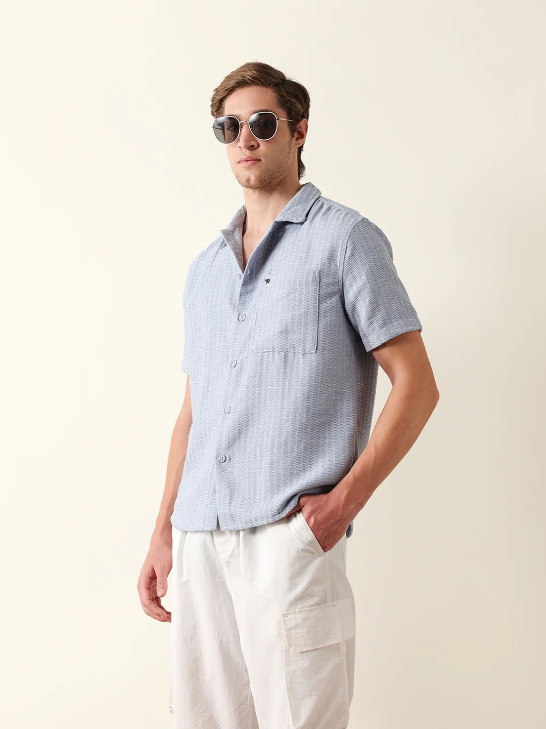 Men Shorts Sleeve Shirt - Image 4