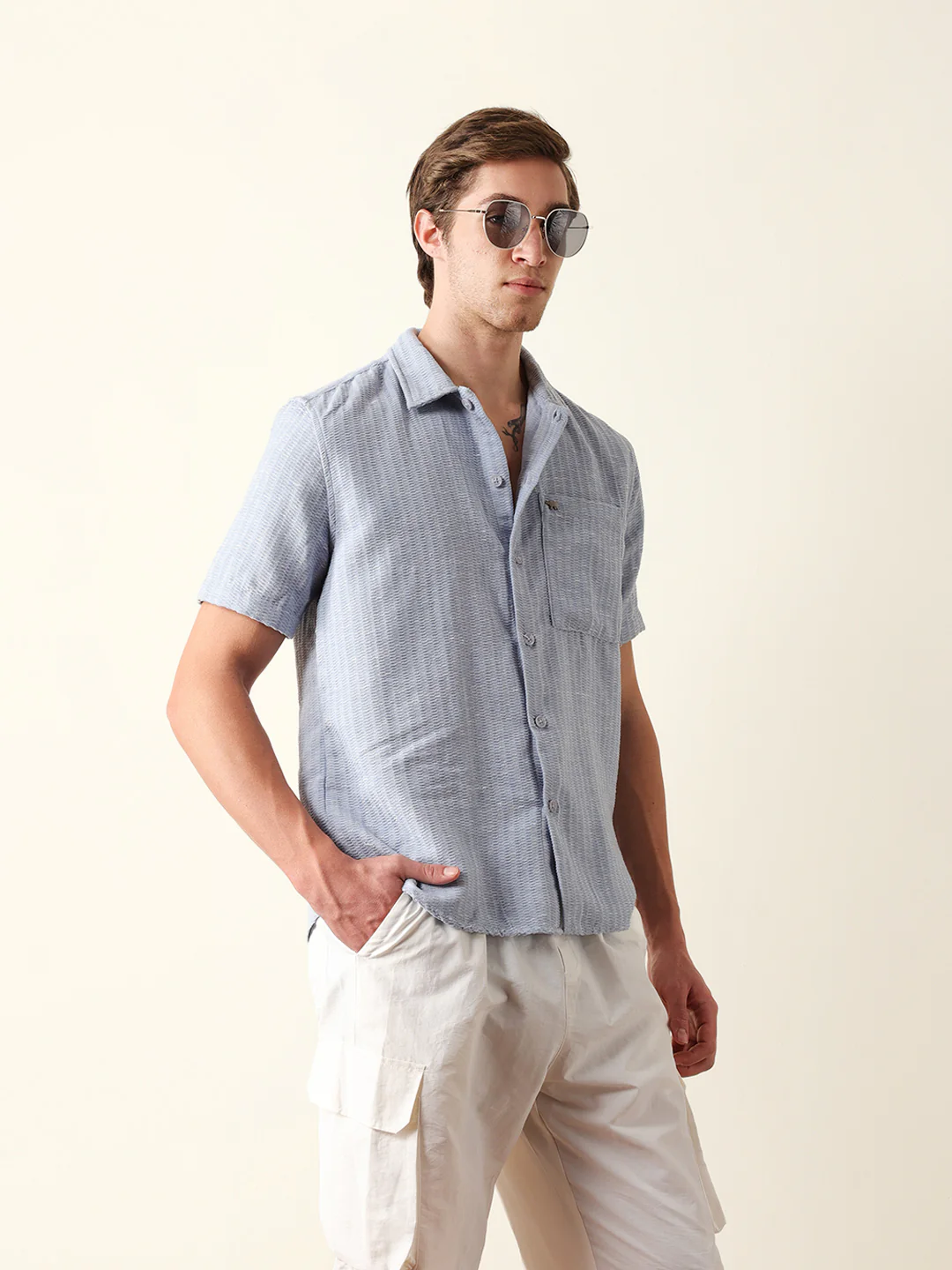 Men Shorts Sleeve Shirt - Image 5