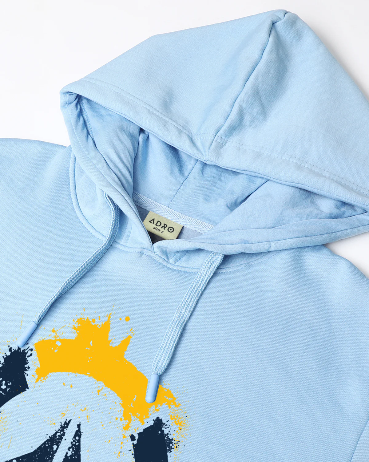 Men Sky Blue Long Lasting Printed Hoodie - Image 6